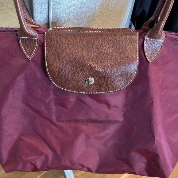 Longchamp le Pliage Burgundy Tote Bag Large - Picture 2 of 13